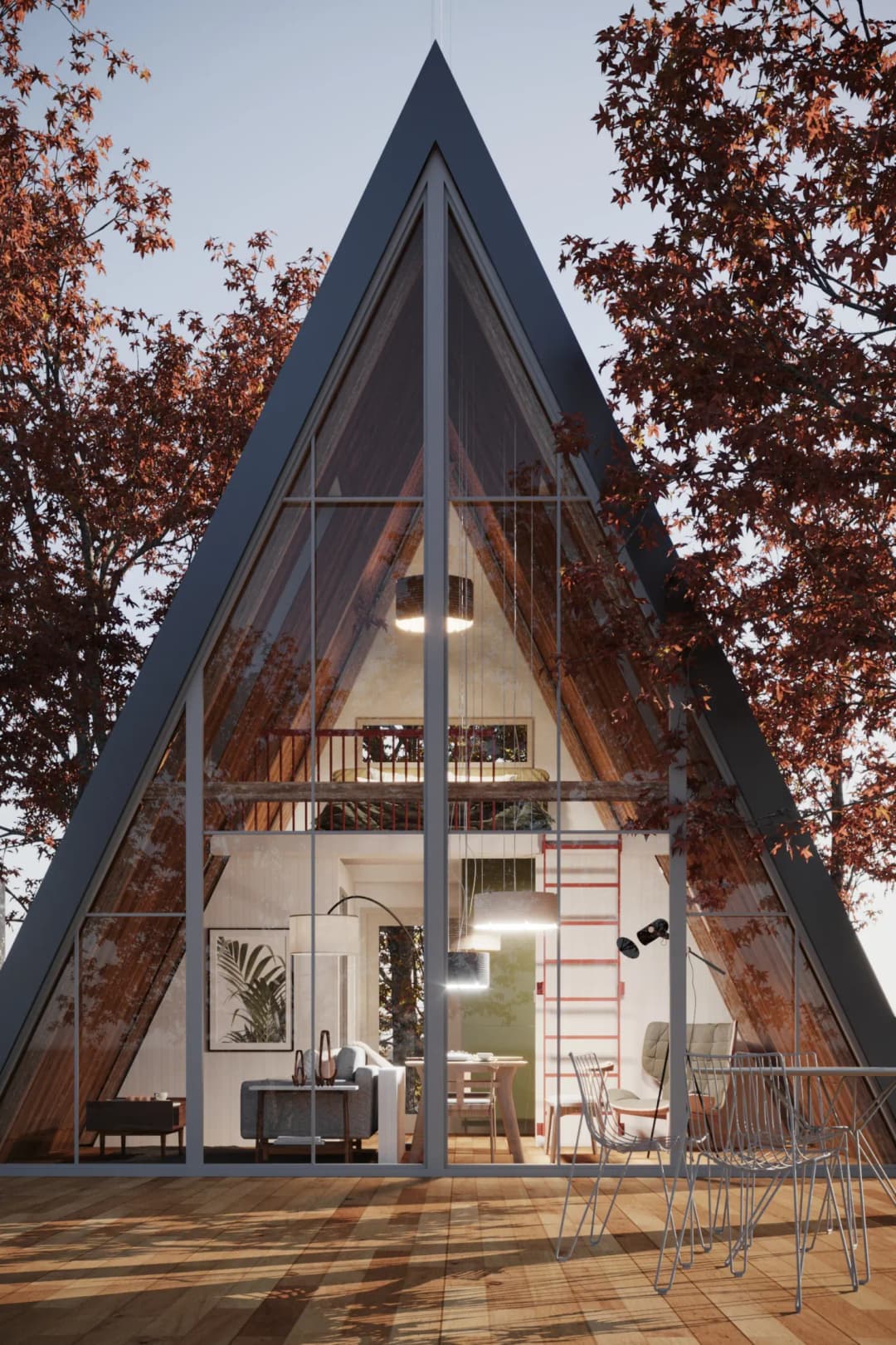A-Frame house render